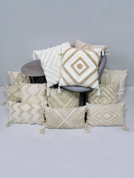 Изображение товара Наволочка декоративная MATEX Tufted / ALEX-030 (бежевый/светло-коричневый)