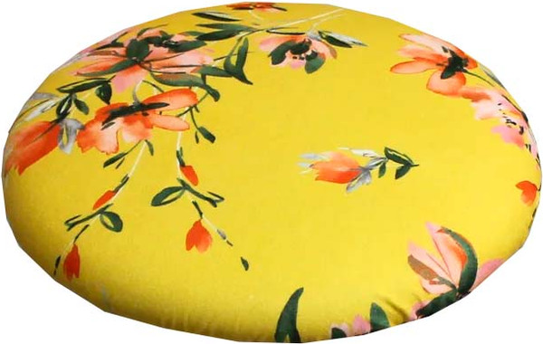 Изображение товара Подушка на стул MATEX Concept. Line. Цветы На Желтом / 51-916 (желтый/розовый/зеленый)