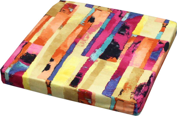 Изображение товара Подушка на стул MATEX Cuadro Concept. Аппликация / 33-356 (фуксия/горчичный/бирюзовый)