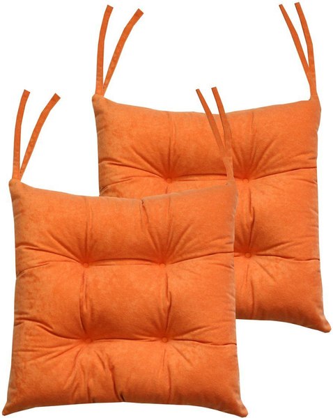 Изображение товара Комплект подушек на стул MATEX Velours / 47-254 (коралловый, 2шт)