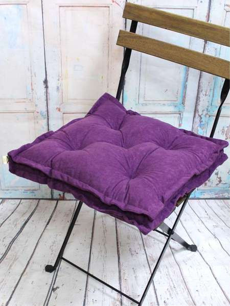 Изображение товара Подушка на стул MATEX Velours 2D / 51-022 (фиолетовый)