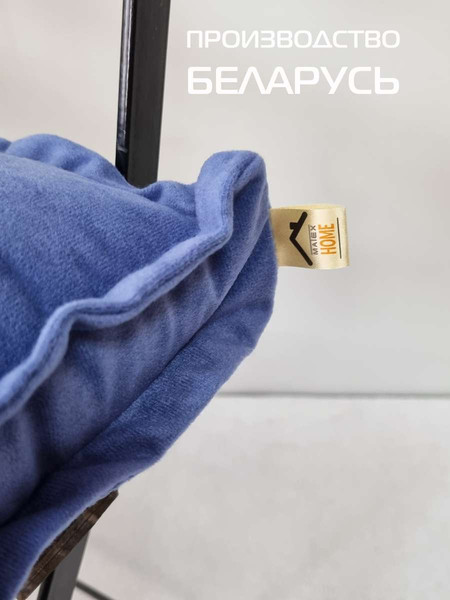 Изображение товара Подушка на стул MATEX Velours 2D / 51-039 (серо-голубой)