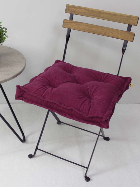 Изображение товара Подушка на стул MATEX Velours 2D / 51-046 (сливовый)
