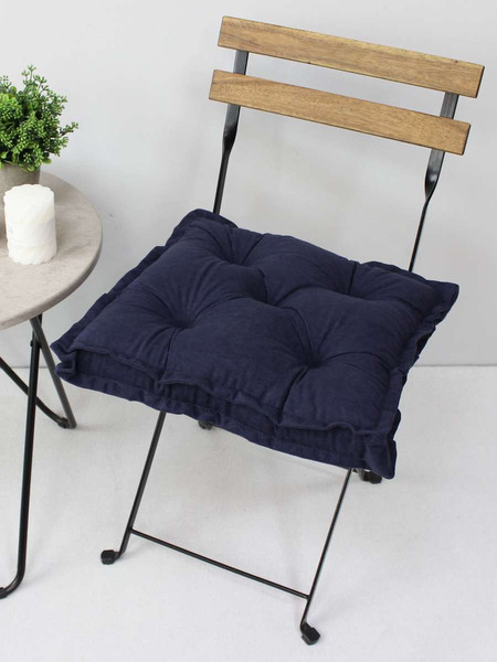 Изображение товара Подушка на стул MATEX Velours 2D / 51-060 (темно-синий)