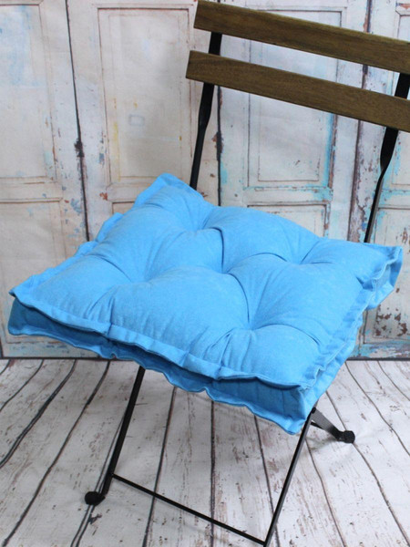 Изображение товара Подушка на стул MATEX Velours 2D / 51-091 (светло-голубой)