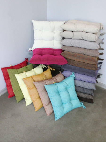 Изображение товара Подушка на стул MATEX Oxo / 52-944 (оранжевый/зеленый)