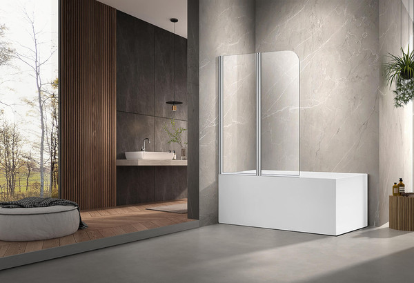 Изображение товара Стеклянная шторка для ванны Aquatek AQ DEL SBA 10015CH (хром/стекло прозрачное)