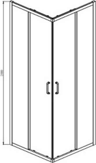Изображение товара Душевой уголок Aquatek 100x100 / AQ ARI KV 10020CH (хром/прозрачное стекло)
