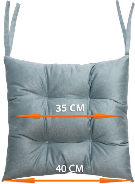Изображение товара Комплект подушек на стул MATEX Aria / 53-842 (серо-голубой, 2шт)