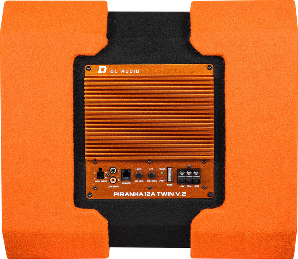 Изображение товара Корпусной активный сабвуфер DL Audio Piranha 12A V.2 Twin (оранжевый)