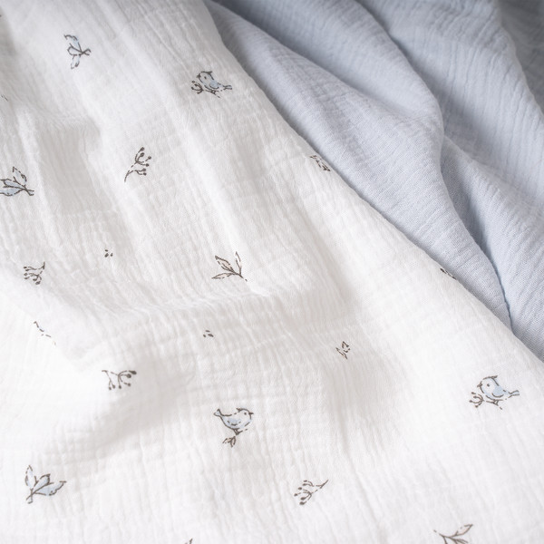 Изображение товара Набор пеленок детских Perina КМП.2-10-1.23x2.9 (птички/голубая пастель)