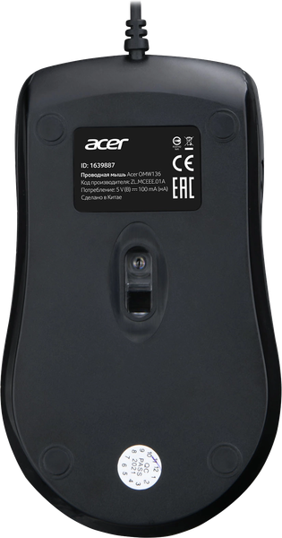 Изображение товара Мышь Acer OMW136 / ZL.MCEEE.01A (черный)
