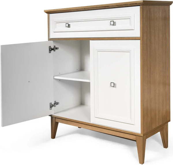 Изображение товара Тумба в прихожую Гомельдрев Торино ГМ 1499 (белый/натуральный дуб)