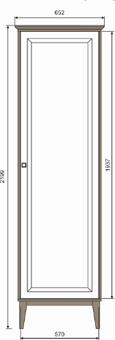 Изображение товара Шкаф Гомельдрев Торино ГМ 4191 (белый/натуральный дуб)