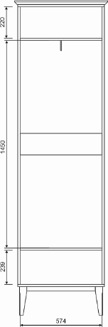 Изображение товара Шкаф Гомельдрев Торино ГМ 4191 (белый/натуральный дуб)