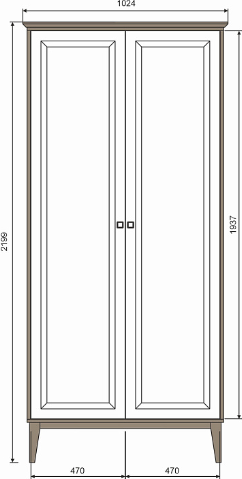 Изображение товара Шкаф Гомельдрев Торино ГМ 4192-21 (белый/натуральный дуб)