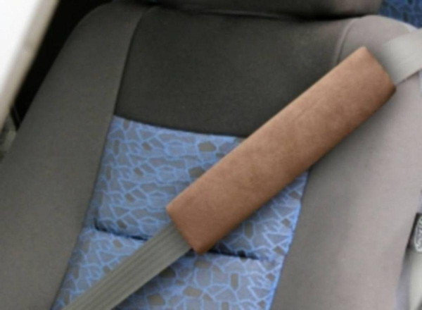 Изображение товара Комплект накладок на ремень безопасности MATEX Alicante / 46-912 (коричневый, 2шт)