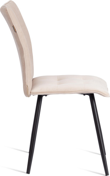 Изображение товара Стул Tetchair Bari ткань/велюр (молочный/черный)