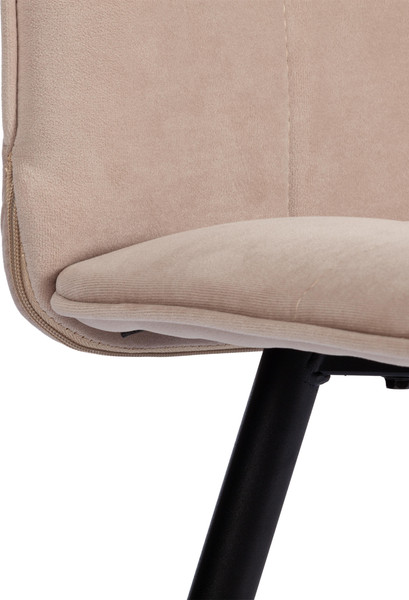 Изображение товара Стул Tetchair Bari ткань/велюр (молочный/черный)