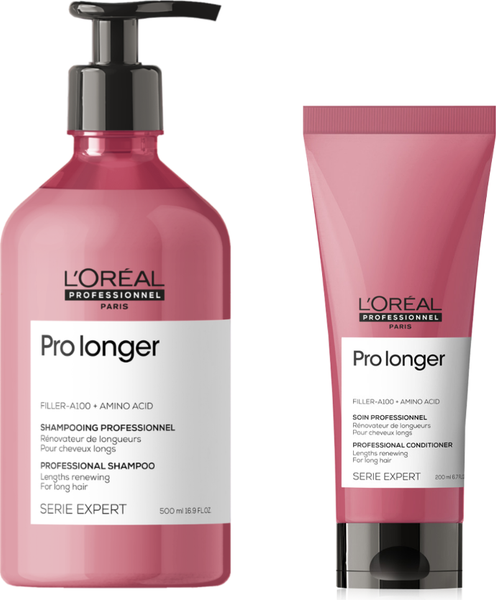Изображение товара Набор косметики для волос L'Oreal Professionnel Pro Longer Для длинных волос Шампунь+Смываемый уход (500мл+200мл)