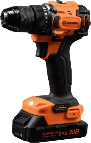 Изображение товара Аккумуляторная дрель-шуруповерт Вихрь ДА-20Л-2К/БП (72/14/67)
