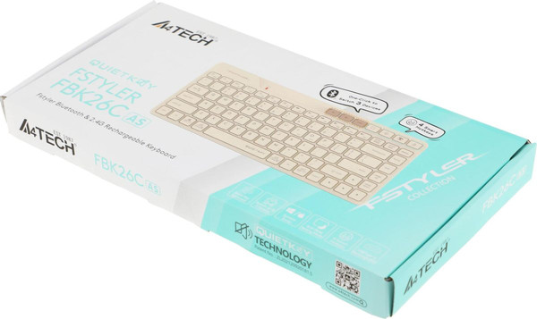 Изображение товара Клавиатура A4Tech Fstyler FBK26C AS (бежевый)