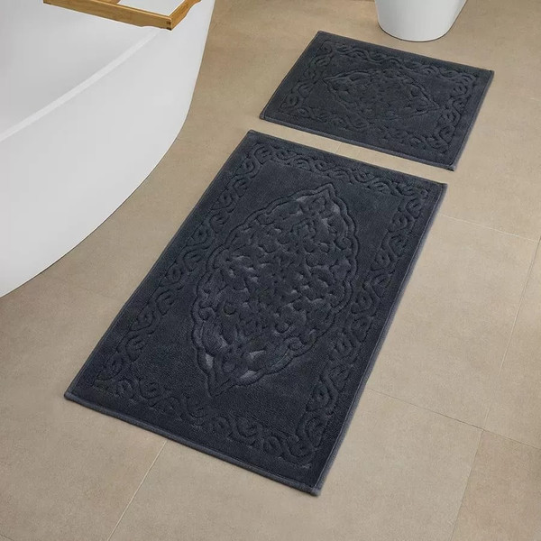Изображение товара Набор ковриков для ванной и туалета Arya Rejoon 60x50, 60x100 (антрацитовый)
