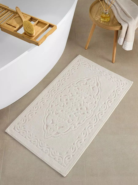 Изображение товара Набор ковриков для ванной и туалета Arya Rejoon 60x50, 60x100 (кремовый)