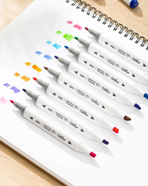 Изображение товара Набор маркеров Deli ColoRun EC187-12 (12шт)