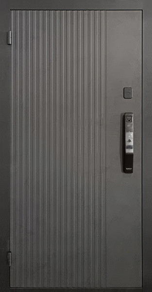 Изображение товара Входная дверь Промет Рона Смарт 86x205 (левая, бетон графит/шагрень белая/черный муар)