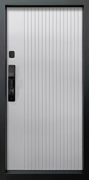 Изображение товара Входная дверь Промет Рона Смарт 86x205 (левая, бетон графит/шагрень белая/черный муар)