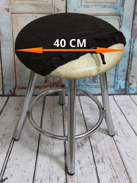 Изображение товара Чехол на табурет MATEX Velours / 45-762 (темно-коричневый)