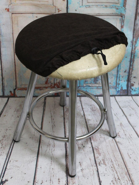 Изображение товара Чехол на табурет MATEX Velours / 45-762 (темно-коричневый)