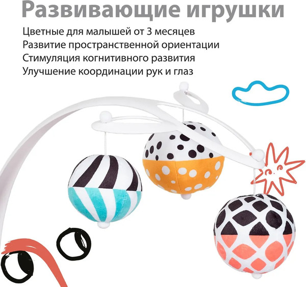 Изображение товара Детский шезлонг Nuovita Degno D1 (белый/графитно-черный)