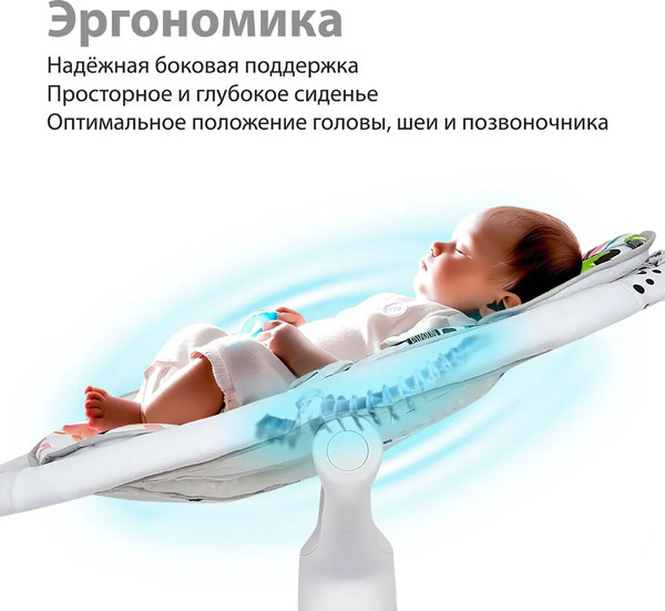 Изображение товара Детский шезлонг Nuovita Degno D1 (белый/дымчато-белый)