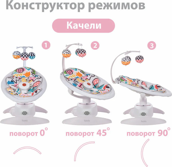 Изображение товара Детский шезлонг Nuovita Degno D1 (белый/дымчато-белый)