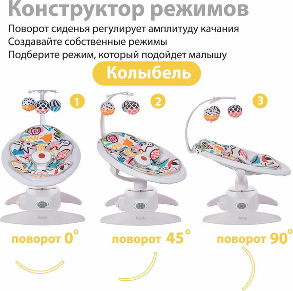 Изображение товара Детский шезлонг Nuovita Degno D1 (белый/дымчато-белый)