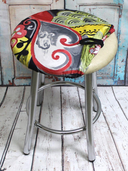 Изображение товара Чехол на табурет MATEX Concept. Line. Театр / 51-510 (серый/оливковый/красный)