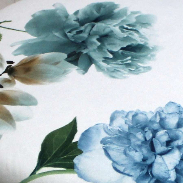 Изображение товара Чехол на табурет MATEX Concept. Line. Бирюзовые Пионы / 51-756 (бирюзовый/белый)