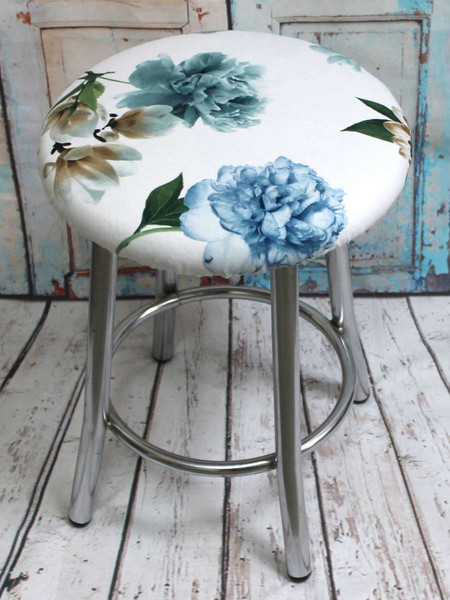 Изображение товара Чехол на табурет MATEX Concept. Line. Бирюзовые Пионы / 51-756 (бирюзовый/белый)