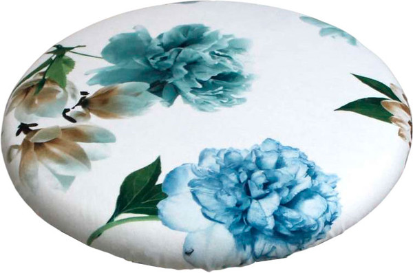 Изображение товара Чехол на табурет MATEX Concept. Line. Бирюзовые Пионы / 51-756 (бирюзовый/белый)
