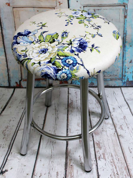 Изображение товара Чехол на табурет MATEX Concept. Line. Голубой Жемчуг / 51-800 (бежевый/голубой)