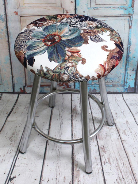 Изображение товара Чехол на табурет MATEX Concept. Line. Гобелен 2 / 51-848 (белый/бирюзовый/синий)