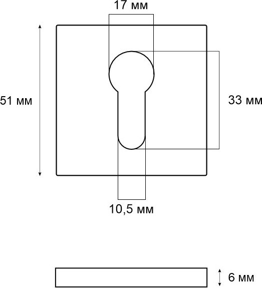 Изображение товара Накладка на цилиндр Vrata EТ AL 03 Slim (никель)