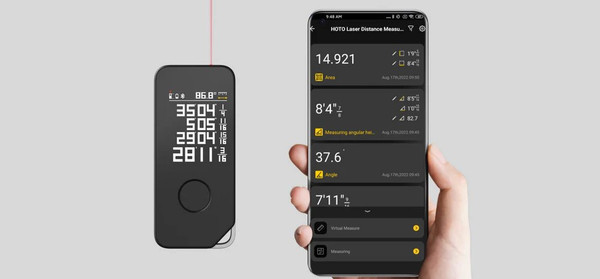 Изображение товара Лазерный дальномер HOTO Smart Laser Measure Pro H-D50 / HTE0025GL (черный)