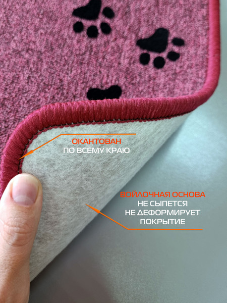 Изображение товара Коврик грязезащитный MATEX Doorman. Art / 23-234 (малиновый/черный)