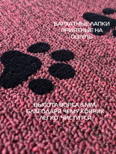 Изображение товара Коврик грязезащитный MATEX Doorman. Art / 23-234 (малиновый/черный)