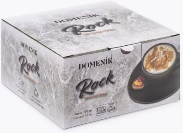 Изображение товара Чашка с блюдцем Domenik Rock Black DM8026