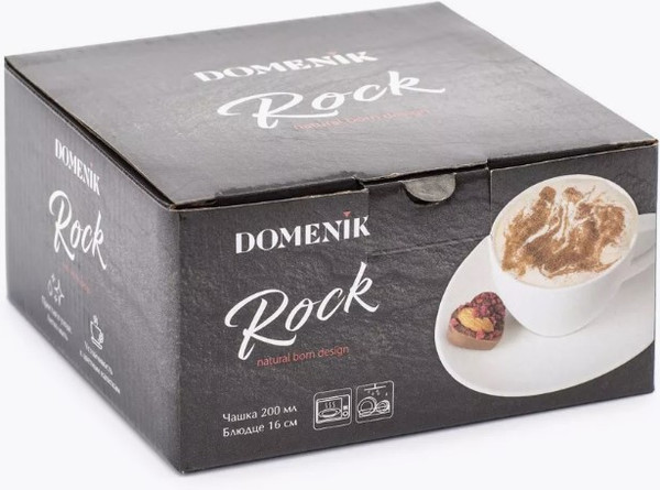 Изображение товара Чашка с блюдцем Domenik Rock White DM8016