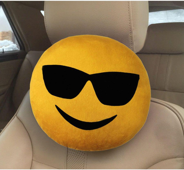 Изображение товара Подушка для автомобиля MATEX Emoji. Smile, Крутой / 26-808 (желтый)